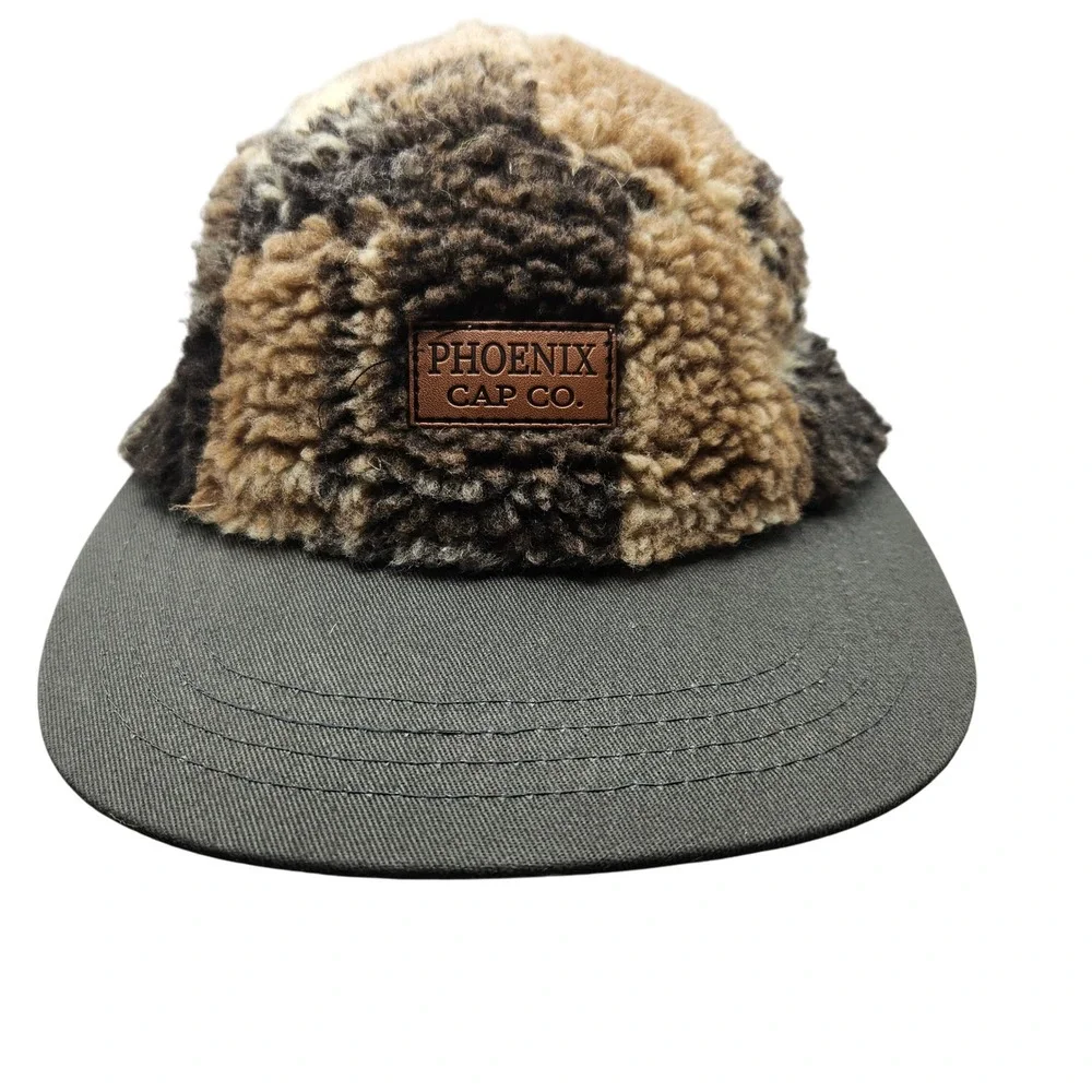 Phoenix Cap‎ Co. Kids Fuzzy Brown Camo Baseball Cap Hat Size M